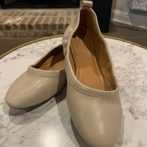 J Crew Factory Cece Leather Ballet Flats